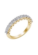 gorgeous white diamond yellow gold band ring